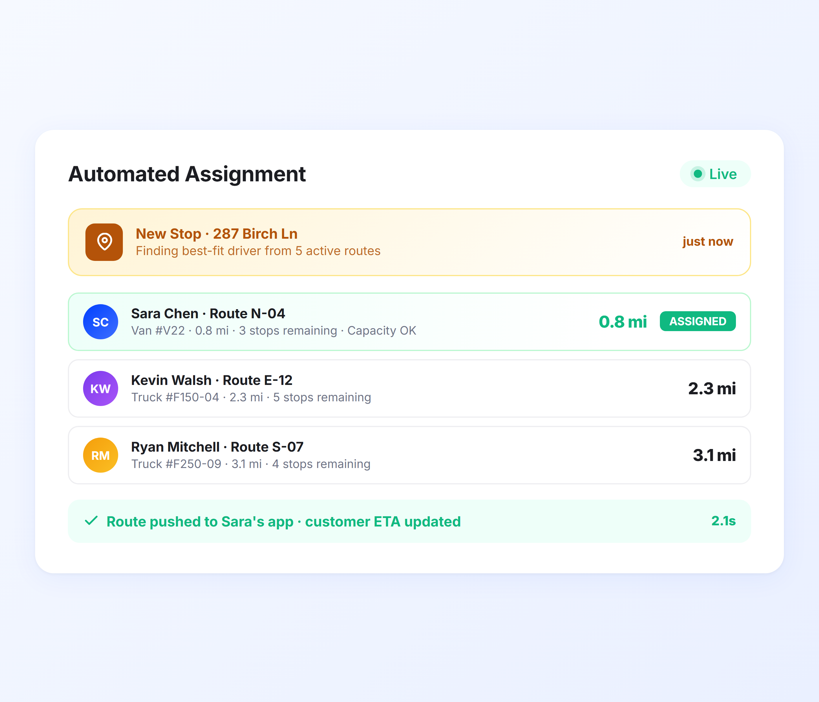 Automated Driver Assignment