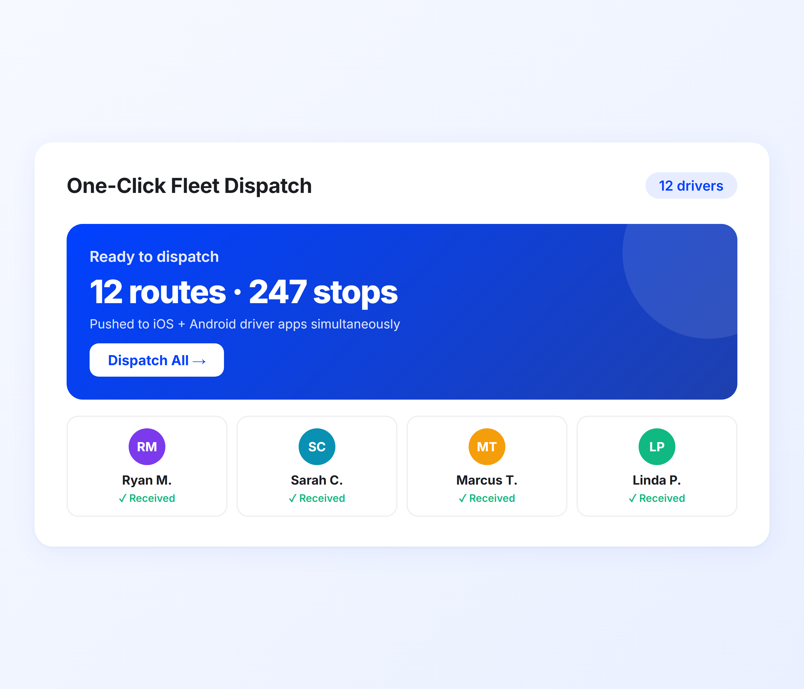 One-Click Fleet Dispatch