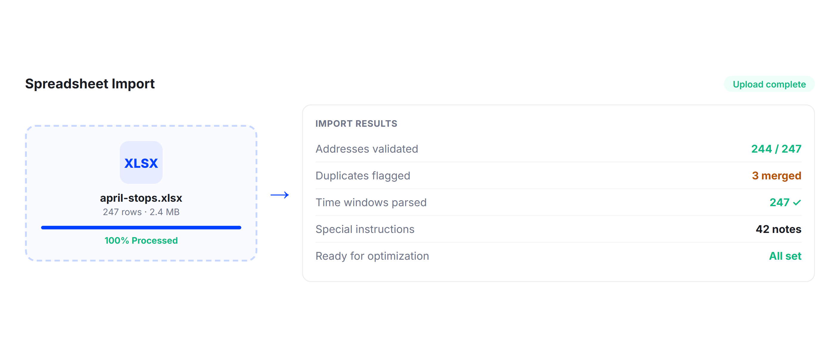 Spreadsheet Import