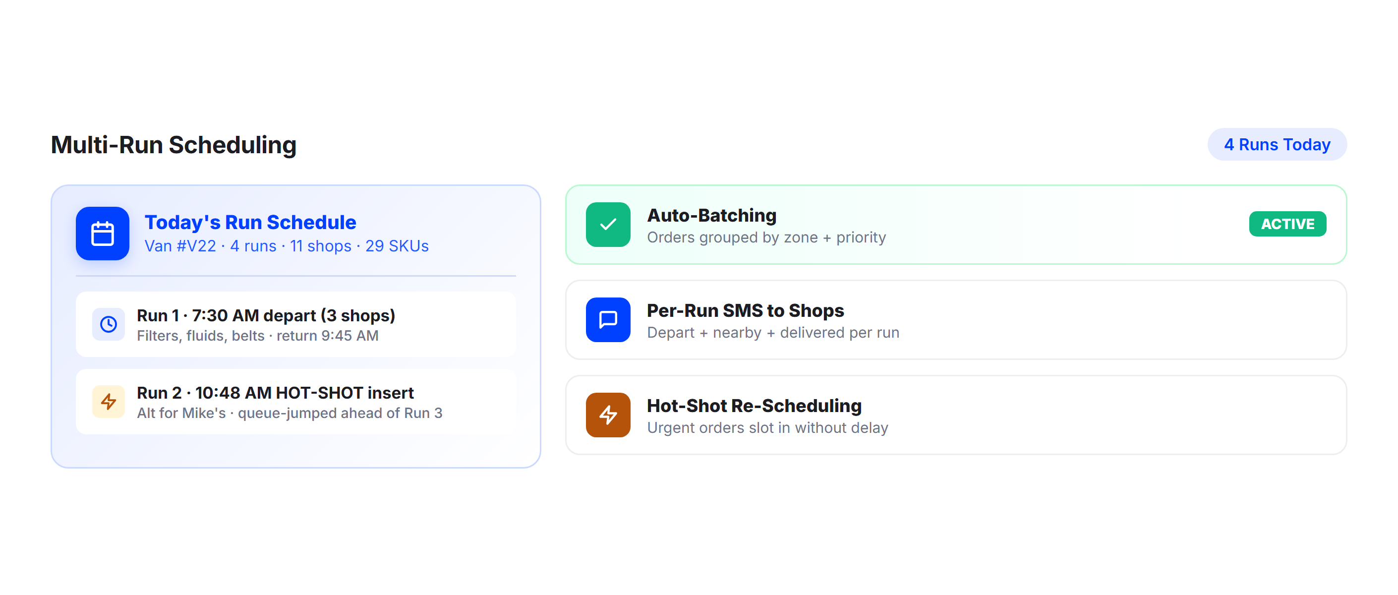 Multi-Run Scheduling