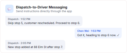Dispatch-to-Driver Messaging