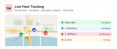 Live Fleet Tracking