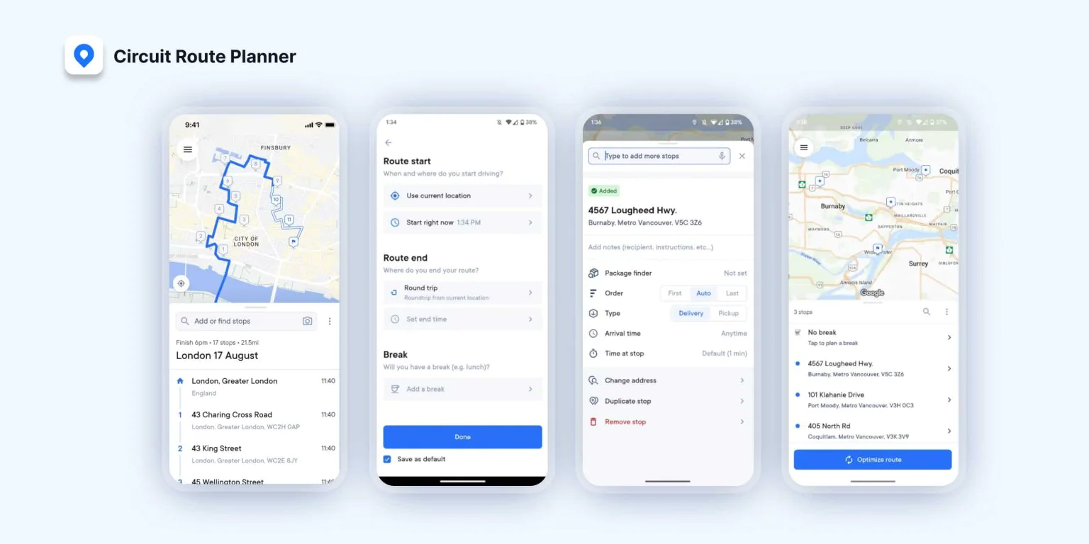 Circuit Delivery Route Planner App